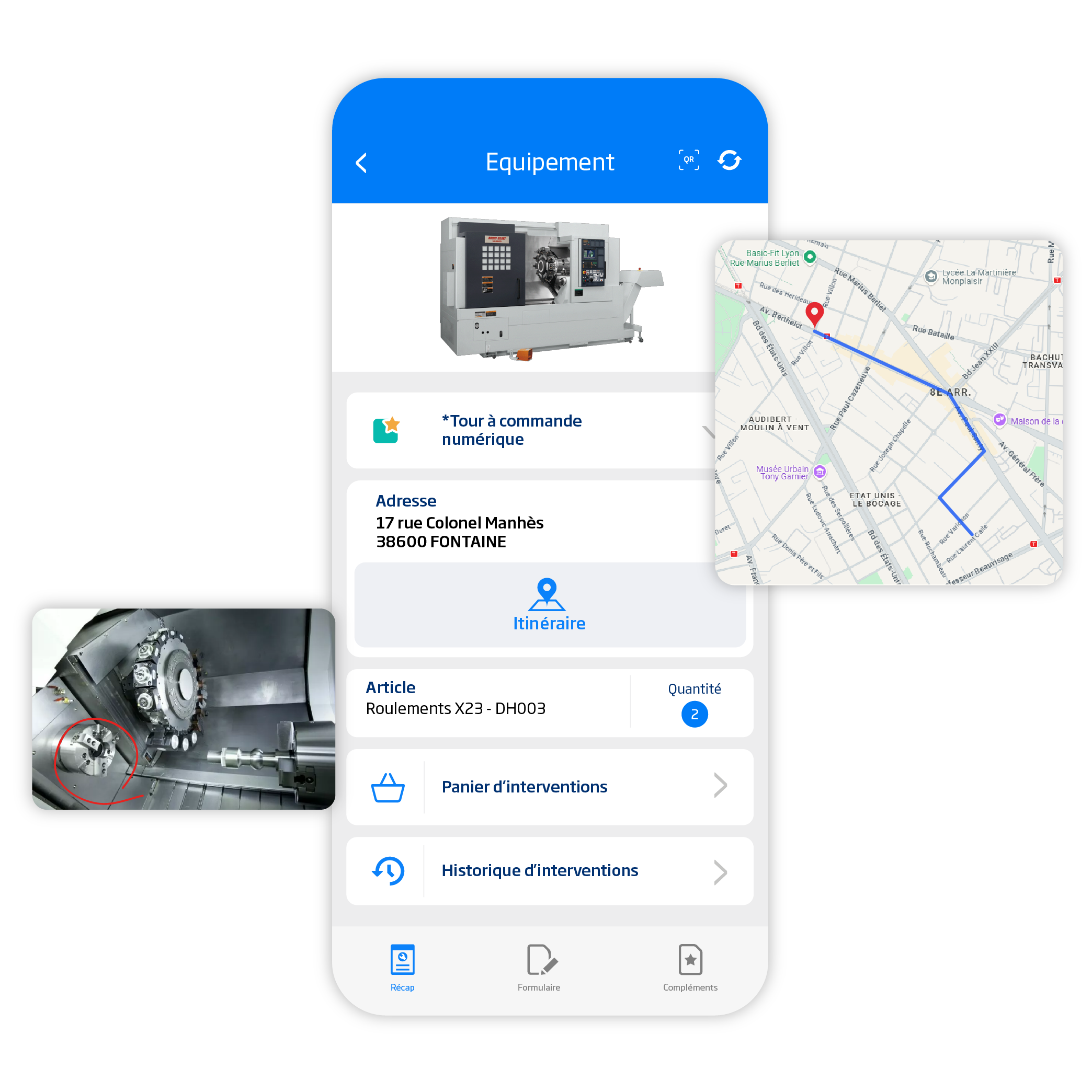 Application mobile fiche intervention